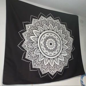 Black and white tapestry
